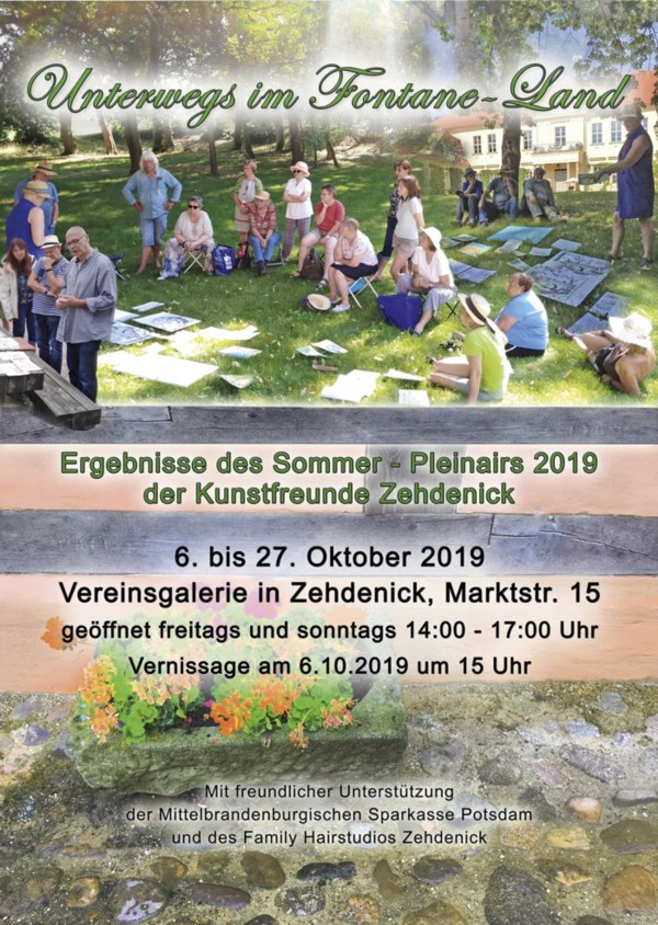 Plakat zur Ausstellung: Unterwegs im Fontane-Land
