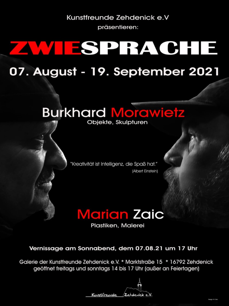 Plakat zur Ausstellung: Zwiesprache