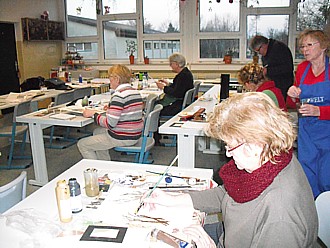 Workshopteilnehmer bei der Arbeit